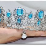 wedding crown 79 Carat Round Brilliant Diamond & Topaz 42.368 Gms 14K Gold