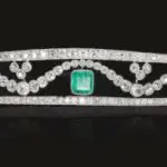 Wedding Tiaras 22.03 Carat Round Brilliant Diamond & Emerald 40.25 Gms 14K Gold