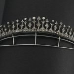 bridal tiara 10 Carat Rose Cut Diamond 50.1 Gms 925 Sterling Silver