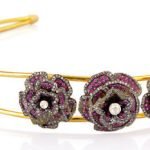 Antique Headband 8 Carat Rose Cut Diamond & Ruby 38 Gms 925 Sterling Silver
