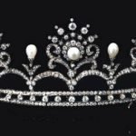 Wedding Tiaras 25.45 Carat Rose Cut Diamond & Pearl 55.6 Gms 925 Sterling Silver