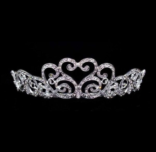 Costozon Tiara Crown 7 Tcw Diamond 14K Solid White Gold Crown Diamond