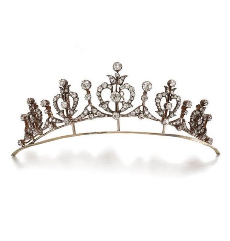 Wedding Tiaras 9.8 Carat Rose Cut Diamond 66 Gms 925 Sterling Silver