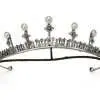 Pearl Headband 7 Carat Rose Cut Diamond & 18 Carat Pearl 35 Gms 925 Sterling Silver