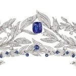 Girls Crown 8.99 Carat Rose Cut Diamond & 30 Carat Blue Sapphire 69.22 Gms 925 Sterling Silver