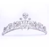 Victorian Style Rose Vine Diamond Crown Tiara Necklace Set with Pear Drop Center (25 Carats)